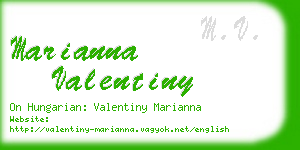 marianna valentiny business card